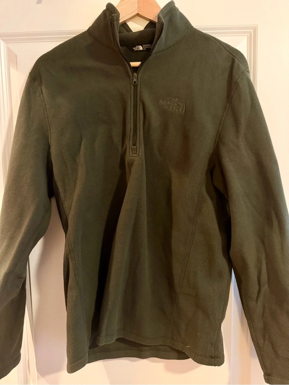 The North Face Olive Green Half-Zip Fleece Pullover